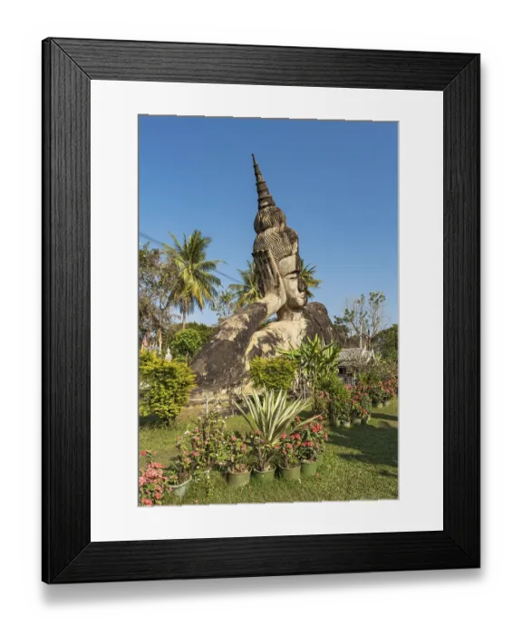 Framed Print : Reclining Buddha statue at Xieng Khuan Buddha Park