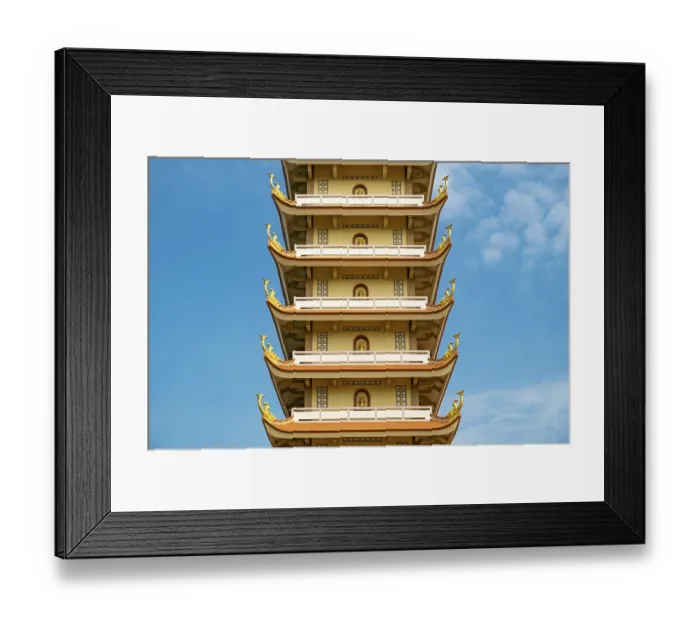 Framed Print : 7-story Pagoda at Vinh Trang Temple