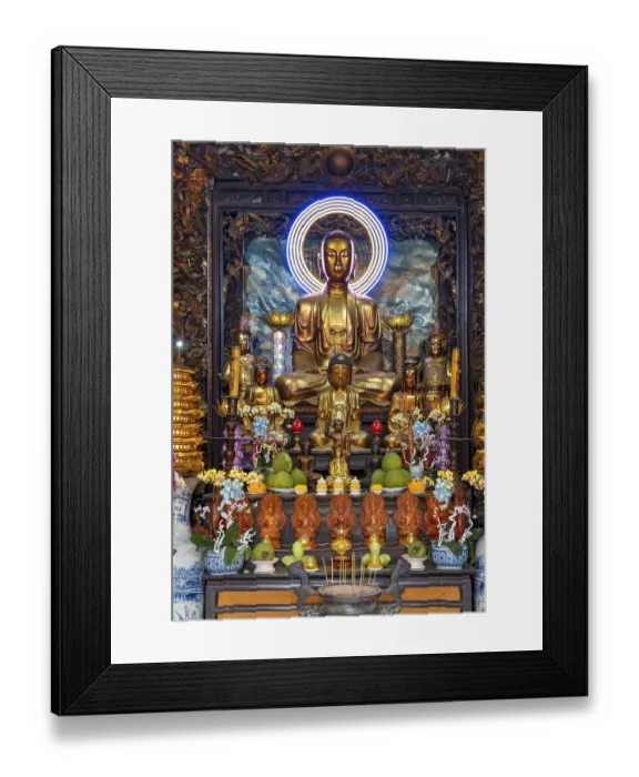 Framed Print : Altar inside the Vinh Trang Temple Framed Print : Altar inside the Vinh Trang Temple