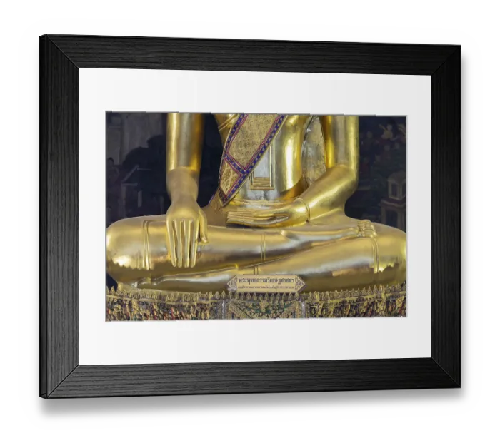 Framed Print : Golden Buddha statue, Bhumispara-mudra Framed Print : Golden Buddha statue, Bhumispara-mudra