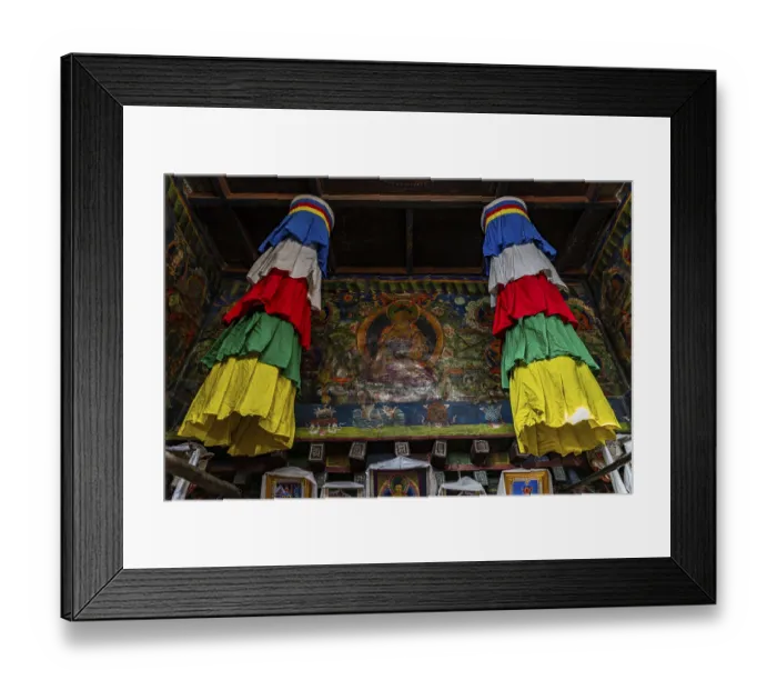 Framed Print : Tibetan buddhist monastery in the remote Tetang village