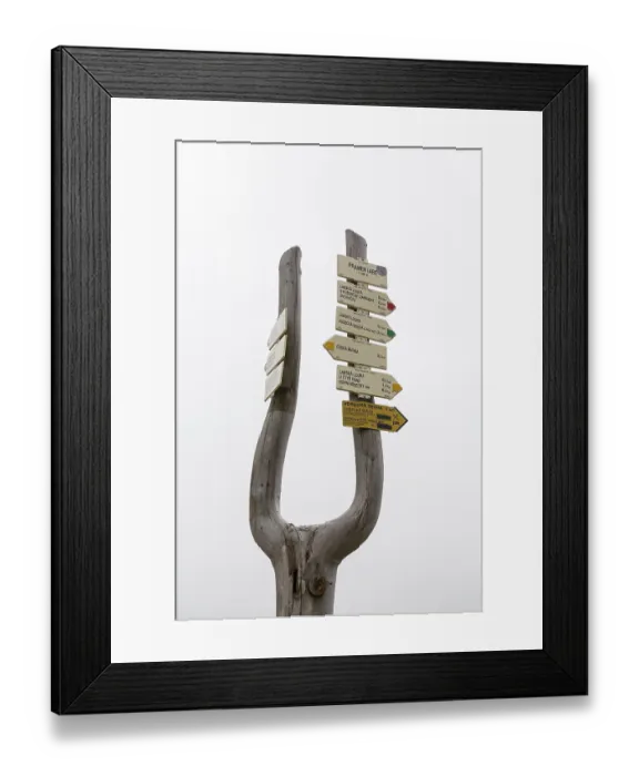 Framed Print : Signpost at the source of the Elbe at an altitude of 1380m Framed Print : Signpost at the source of the Elbe at an altitude of 1380m