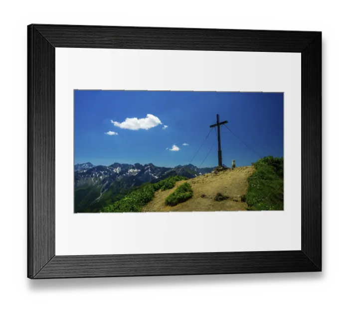 Framed Print : Summit cross on the Fellhorn, 2038m Framed Print : Summit cross on the Fellhorn, 2038m