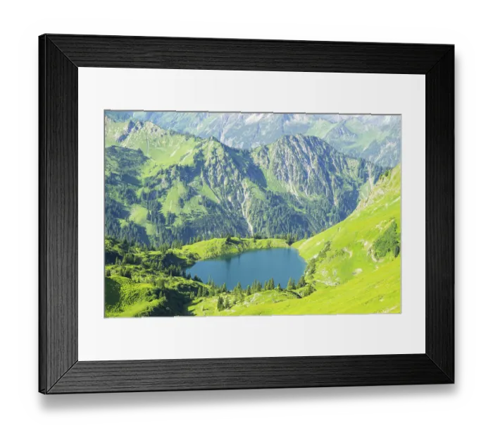 Framed Print : Panorama from Zeigersattel to Seealpsee