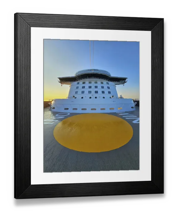 Framed Print : Cruise ship Mein Schiff 6, view from the hump to the bridge
