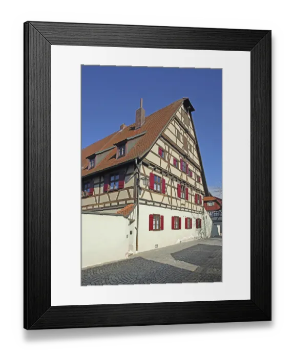 Framed Print : Half-timbered house in Schaefergaesslein