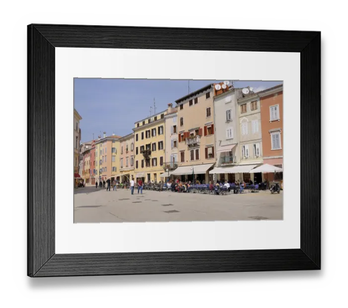 Framed Print : Marsala Tita Square in Rovinj, Croatia, Europe