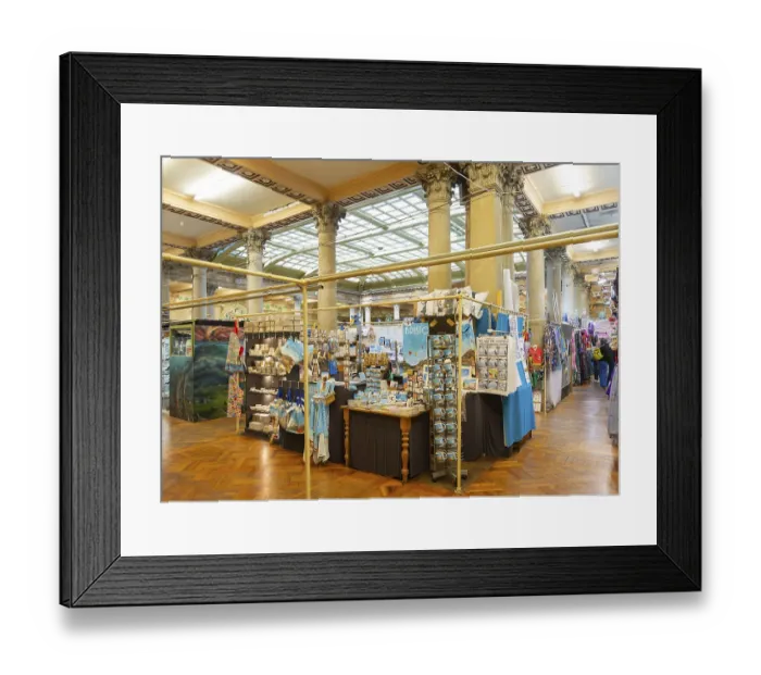 Framed Print : Market stalls inside the Corn Exchange building Framed Print : Market stalls inside the Corn Exchange building
