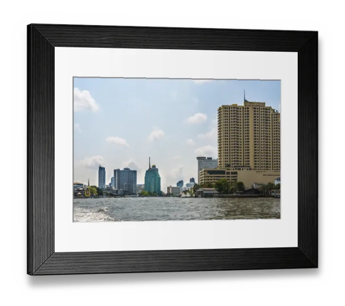 Framed Print : Hotel Baan Chaopraya with skyline Framed Print : Hotel Baan Chaopraya with skyline