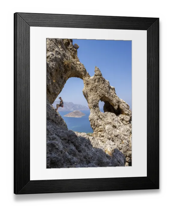 Framed Print : Rock arch, Palace sector, rock face climbing