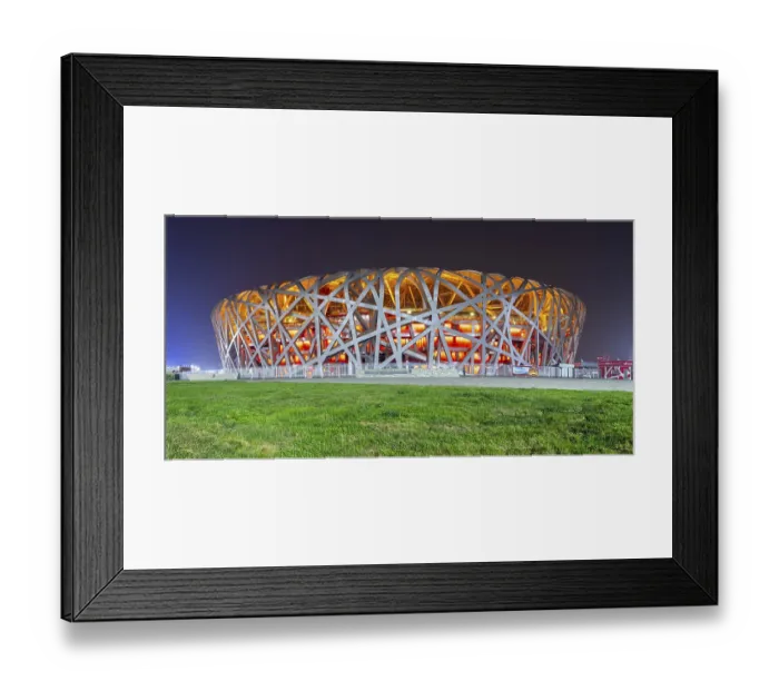 Framed Print : Olympic Stadium Bird's Nest Beijing Olympic Stadium modern architecture panorama in Beijing Framed Print : Olympic Stadium Bird's Nest Beijing Olympic Stadium modern architecture panorama in Beijing