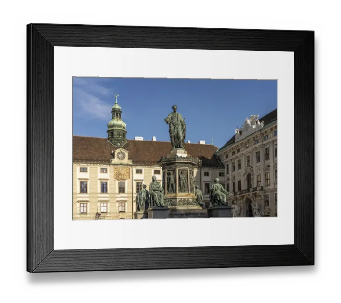 Framed Print : The Emperor Franz Monument on Inner Burgplatz  /  In the castle of the Hofburg Imperial Palace in Vienna