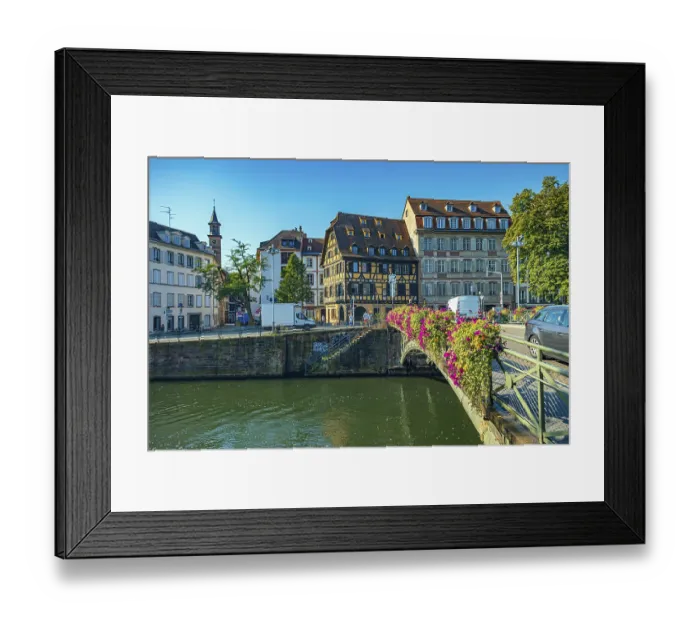 Framed Print : Quai Saint-Thomas of Strasbourg in France Framed Print : Quai Saint-Thomas of Strasbourg in France
