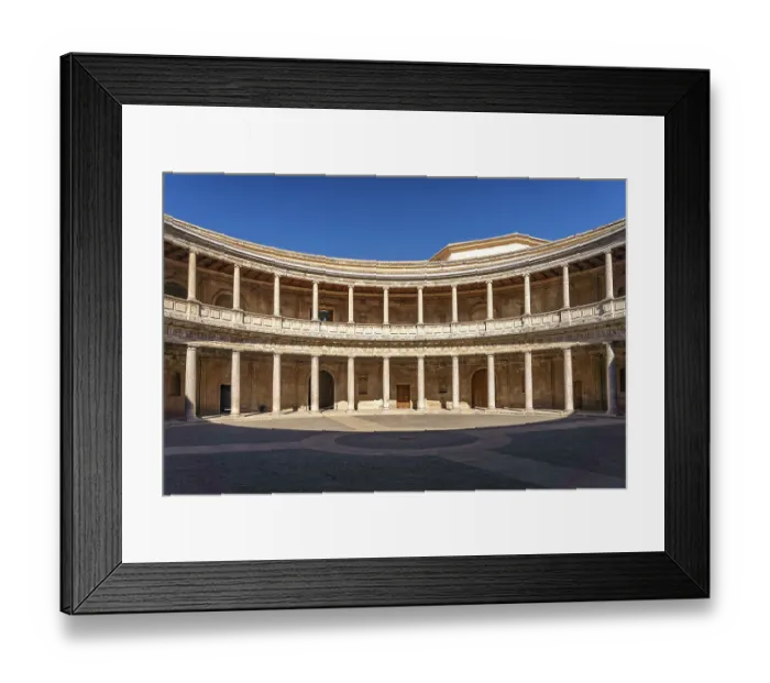 Framed Print : Courtyard of the Palace of Charles V Framed Print : Courtyard of the Palace of Charles V
