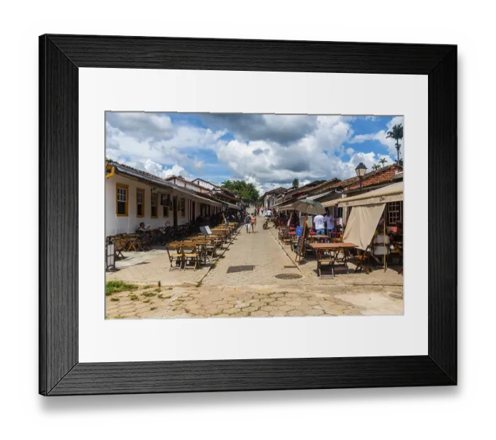 Framed Print : Colonial houses, Pirenopolis, Goias