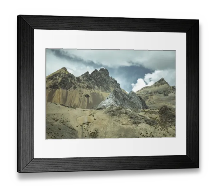 Framed Print : Mountain landscape in the Andean highlands
