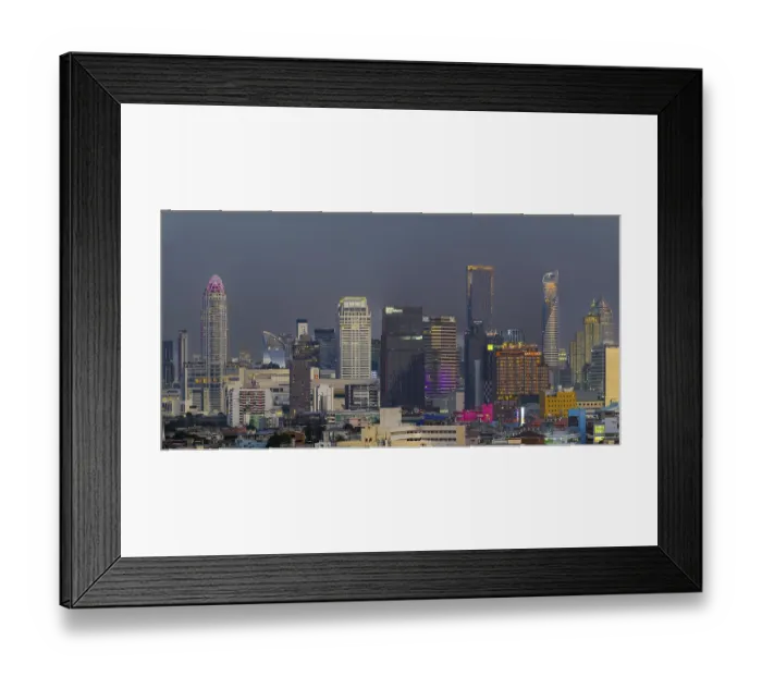 Framed Print : Panorama from Golden Mount, skyline of Bangkok Framed Print : Panorama from Golden Mount, skyline of Bangkok
