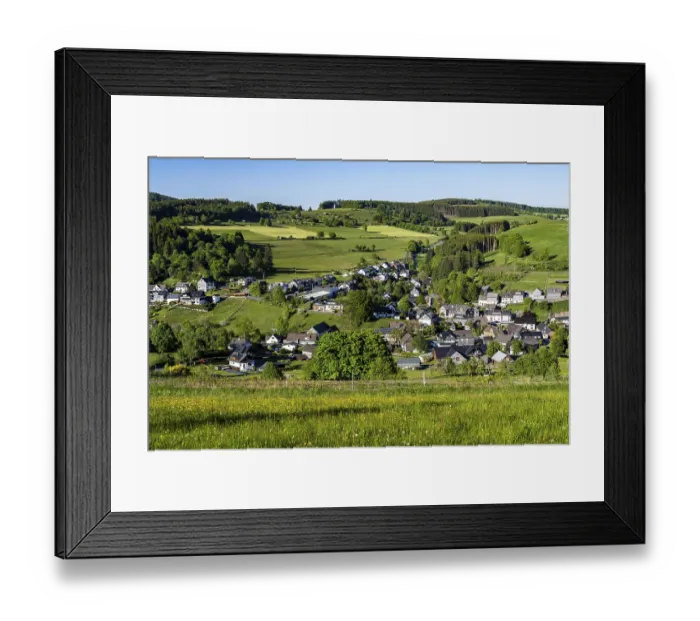 Framed Print : Sauerland landscape near Wunderthausen