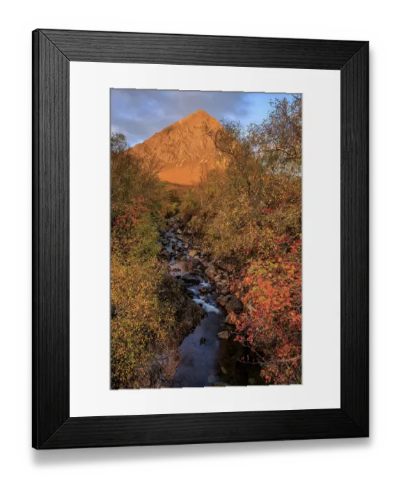 Framed Print : Wild river, autumn colours, morning light