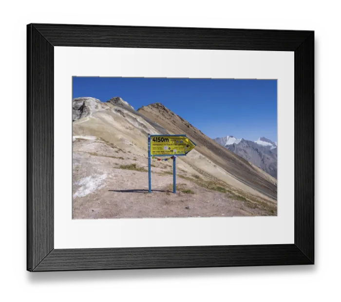 Framed Print : 4150m, hiking trail to the base camp of Lenin Peak