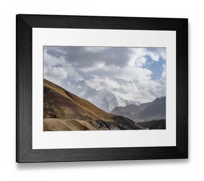 Framed Print : Dramatic mountain landscape, mountain valley Framed Print : Dramatic mountain landscape, mountain valley