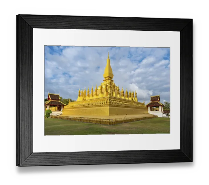 Framed Print : Pha That Luang stupa, Vientiane, Laos, Asia