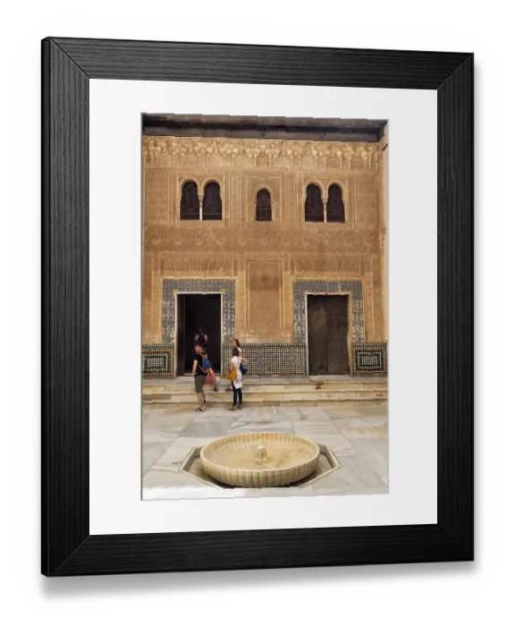 Framed Print : Patio del Cuarto Dorado with tourists