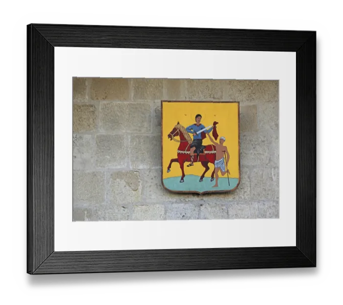 Framed Print : City coat of arms at the Porte de la Gardette