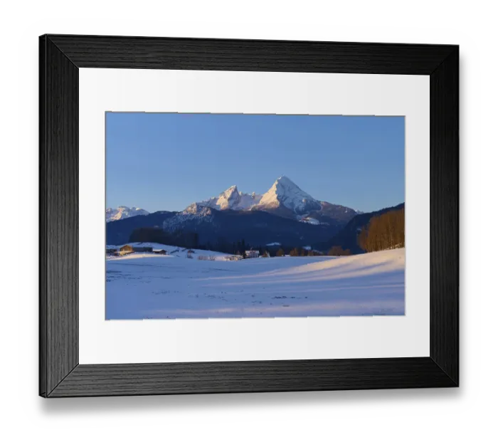 Framed Print : Watzmann massif at sunrise in winter Framed Print : Watzmann massif at sunrise in winter