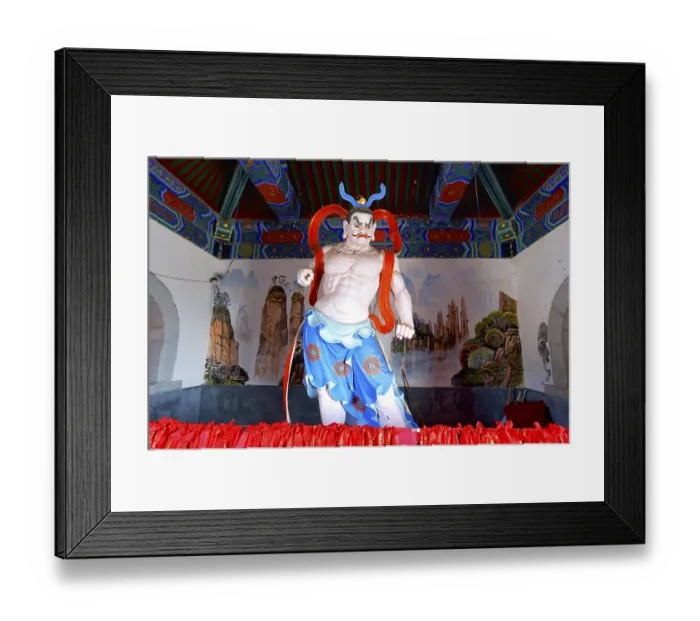 Framed Print : Tutelary deity in Tianmen Temple Framed Print : Tutelary deity in Tianmen Temple