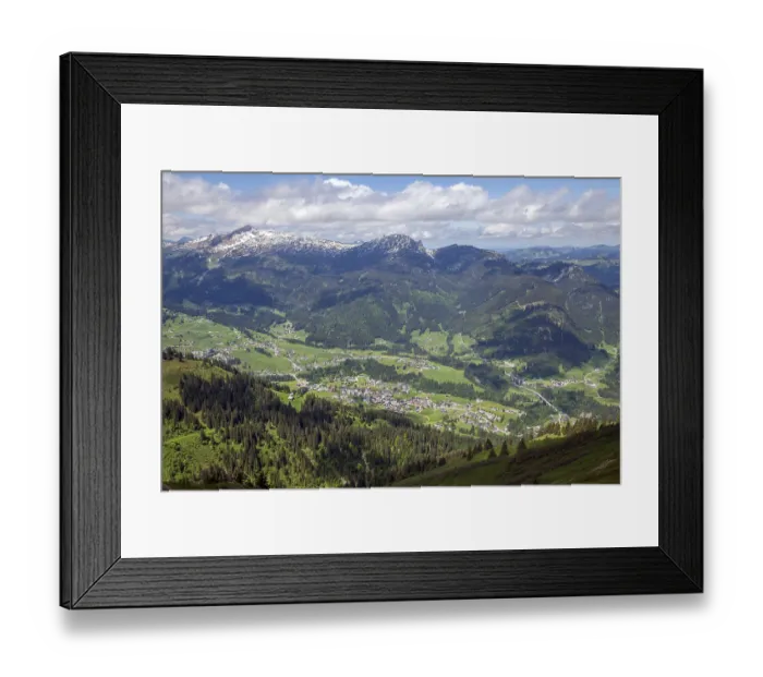 Framed Print : View from Fellhorngrat to Riezlern
