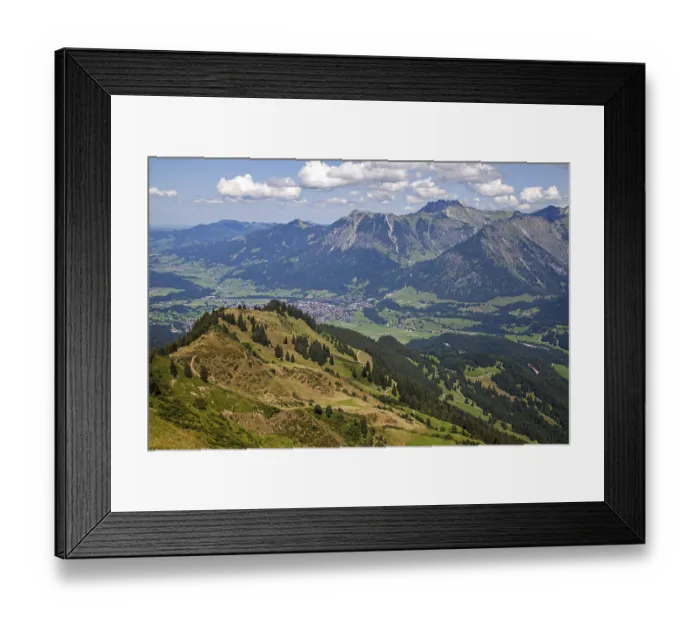 Framed Print : View from the Soelleralpe to Oberstdorf