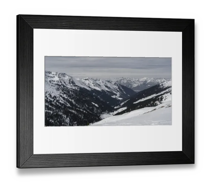 Framed Print : View of the Wattental, snow-covered mountains Framed Print : View of the Wattental, snow-covered mountains