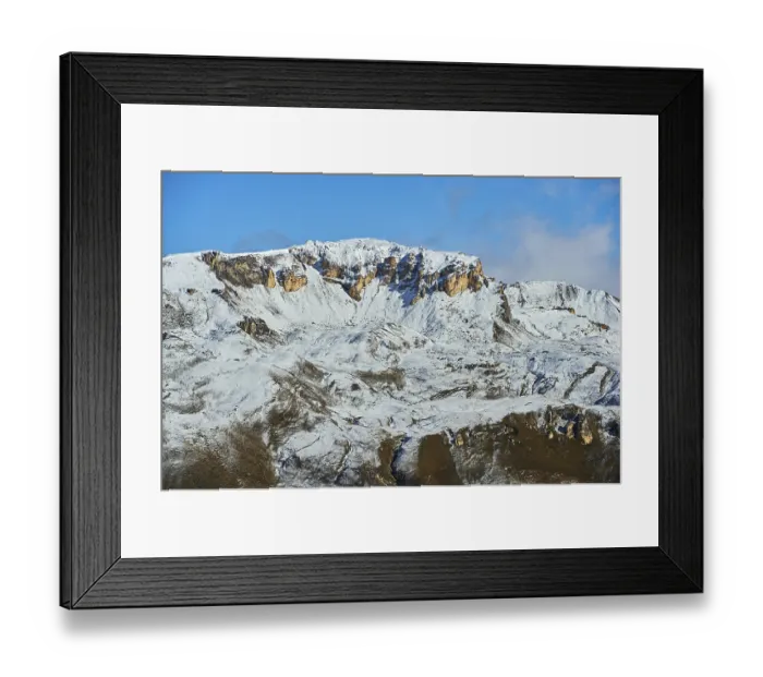Framed Print : Snowy Mountains with clouds at Hochalpenstrasse
