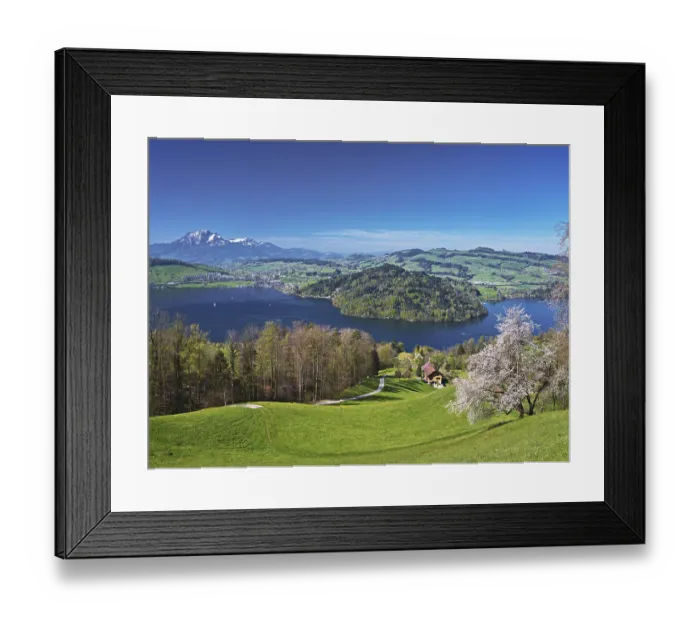 Framed Print : View of Lake Zug and Mount Pilatus Framed Print : View of Lake Zug and Mount Pilatus