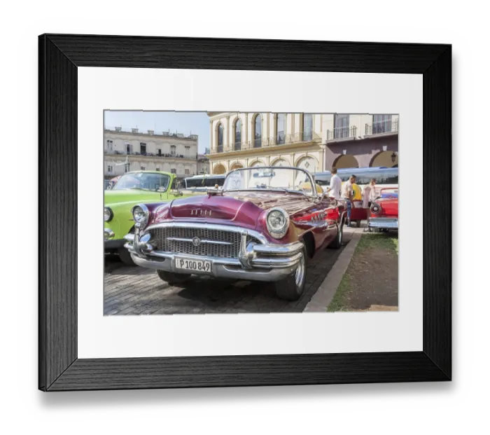 Framed Print : US Classic Car, Car, Havana, Cuba, Central America