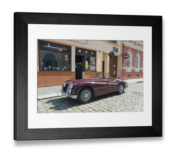 Framed Print : Vintage Jaguar XK 140 Convertible