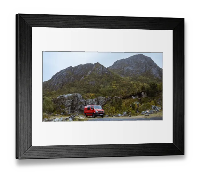 Framed Print : Campervan, Litlelandsvika, Andoya, Norway, Europe