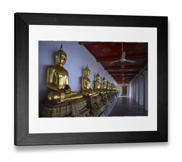 Framed Print : Gilded Buddha statues in Wat Pho