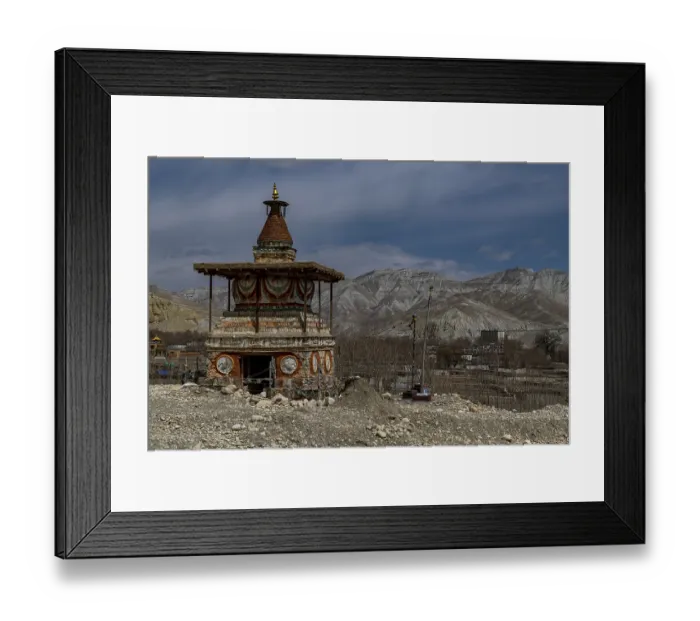 Framed Print : Colourfully painted Buddhist stupa Framed Print : Colourfully painted Buddhist stupa