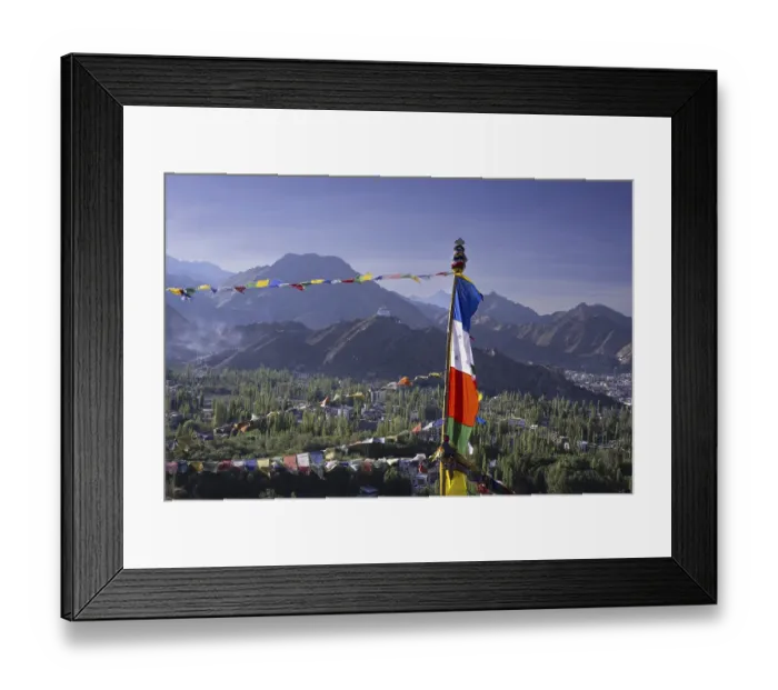 Framed Print : Panorama over Leh and the Namgyal Tsemo Gompa monastery on Tsenmo Hill