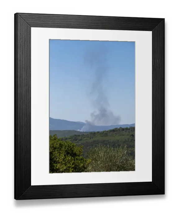 Framed Print : Forest fire in Tuscany, Grosseto province Framed Print : Forest fire in Tuscany, Grosseto province