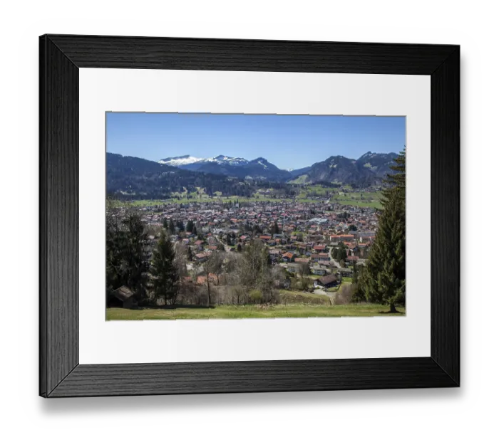 Framed Print : View from Cafe Breitenberg to Oberstdorf