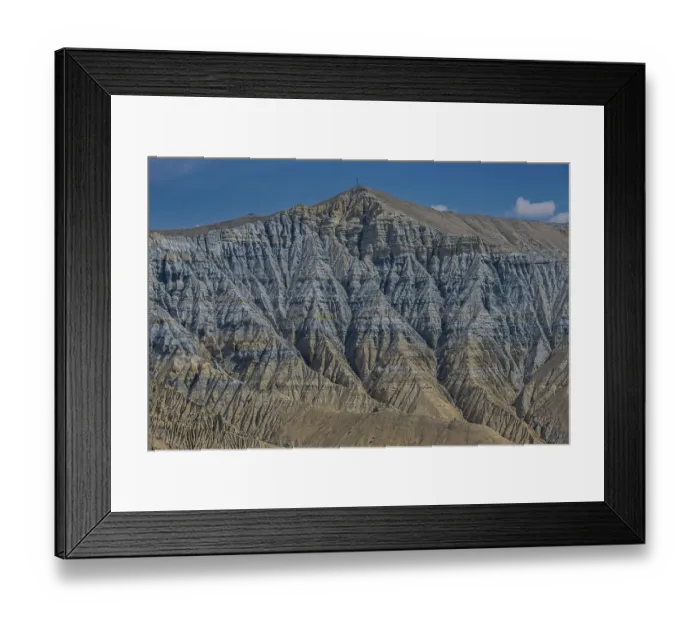 Framed Print : Eroded mountain landscape in the Kingdom of Mustang