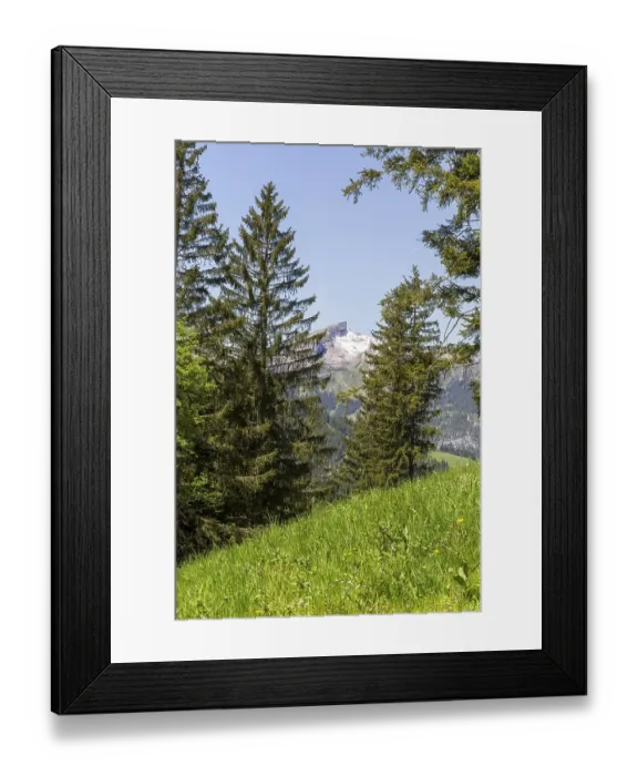 Framed Print : Snow-covered mountain peak of the Hoher Ifen