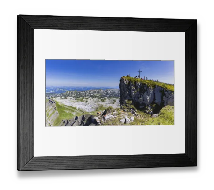 Framed Print : Mountain hiker, Hoher Ifen, 2230m Framed Print : Mountain hiker, Hoher Ifen, 2230m