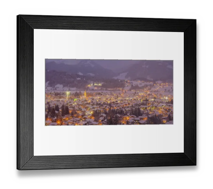 Framed Print : Winter in Oberstdorf, Oberallgaeu Framed Print : Winter in Oberstdorf, Oberallgaeu