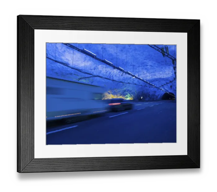 Framed Print : Tunnel between Aurland and Laerdal Framed Print : Tunnel between Aurland and Laerdal