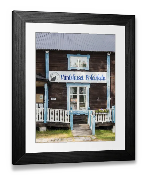 Framed Print : Wooden roadhouse, traditional timber style