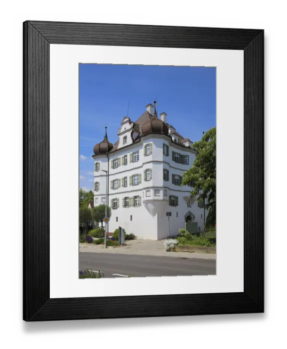 Framed Print : Bernstadt Castle, today municipal administration and local history museum
